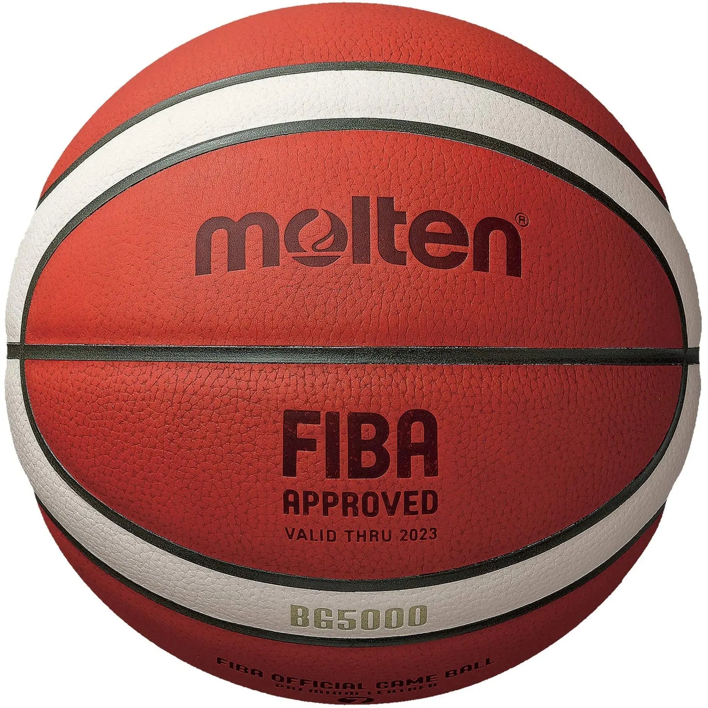 Molten BG-Series Leather Basketball FIBA Approved - BG5000 Size 7 2-Tone - Molten